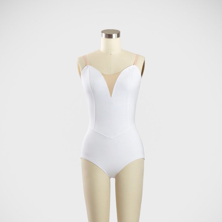 Classic Leotard with Basque - Nude Insert Deep - Front View