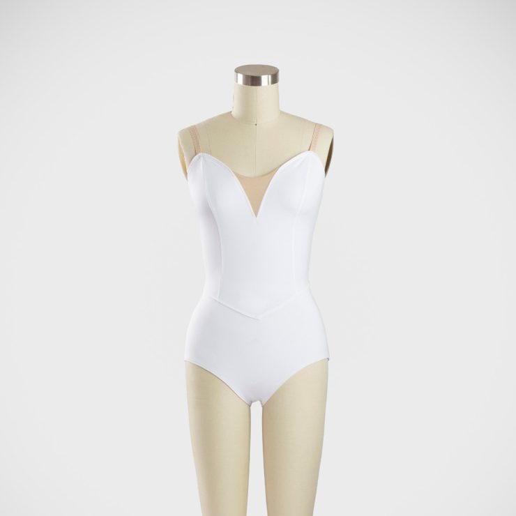 Classic Leotard with Basque - Nude Insert Standard - Front View