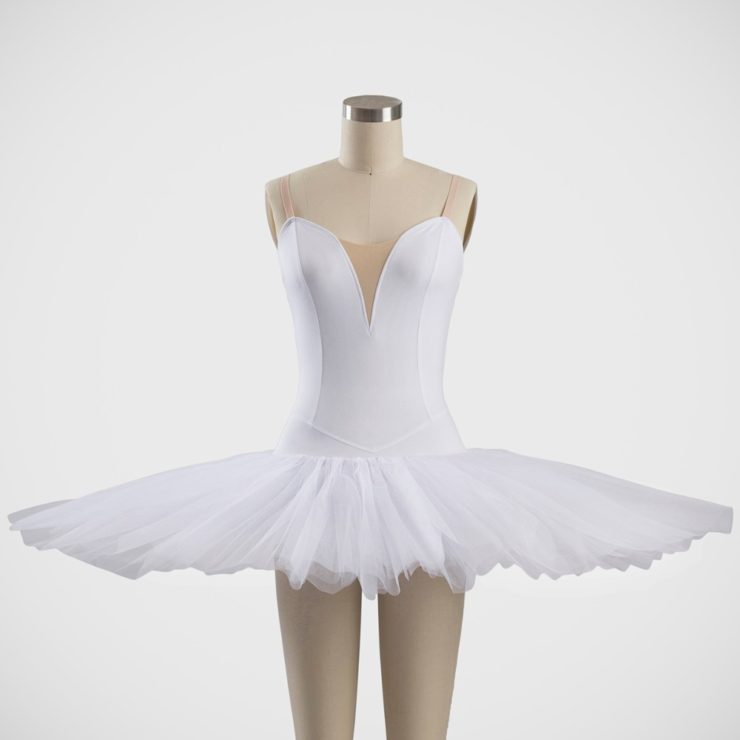 Performance Tutu with Bodice - 10 Layer Net Skirt - Nude Insert Deep - Front