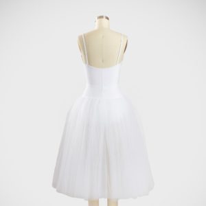 Romantic Tutu Skirt - 3 Layer Tulle Skirt - Back View - C01 White