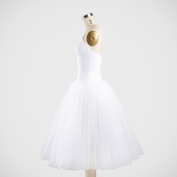 Romantic Tutu with Bodice - 3 Layer Tulle Skirt - Nude Insert Standard - Side View Romantic Tutu with Bodice - 3 Layer Tulle Skirt - Nude Insert Standard - Side View