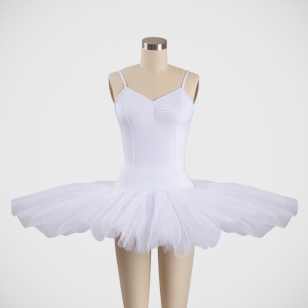 Classical Tutu Skirt – 7 Layer Net Skirt – Front View – C01 White Classical Tutu Skirt - 7 Layer Net Skirt - Front View - C01 White