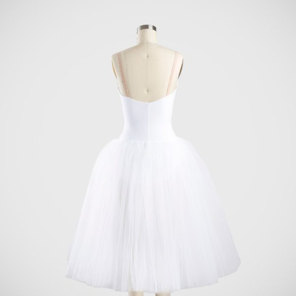 Romantic Tutu with Bodice - 3 Layer Tulle Skirt - Nude Insert Standard - Back View Romantic Tutu with Bodice - 3 Layer Tulle Skirt - Nude Insert Standard - Back View