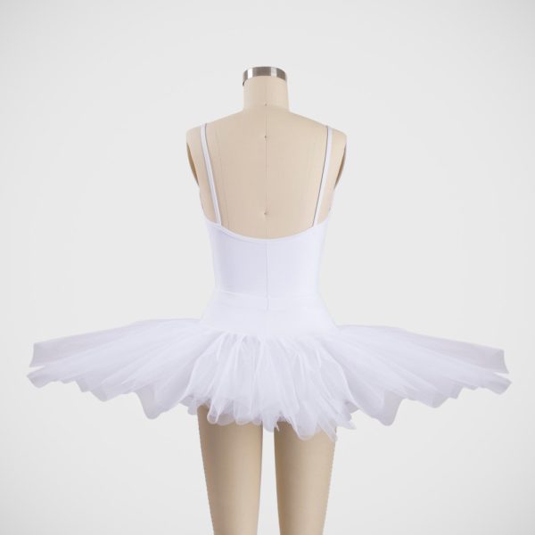 Classical Tutu Skirt – 7 Layer Net Skirt – Back View – C01 White Classical Tutu Skirt - 7 Layer Net Skirt - Back View - C01 White
