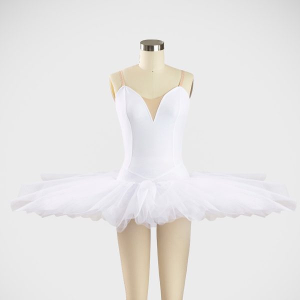 Classical Tutu with Bodice - Velvet - C01 White Classical Tutu with Bodice - Velvet - C01 White